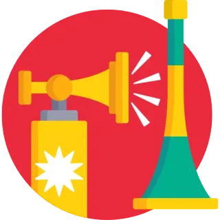 🗣️ Vuvuzela, Krachmacher, Sport, Hupe, Party, Feier whatsapp sticker