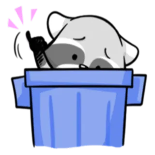 Енот Твини @StikerDi telegram stickers