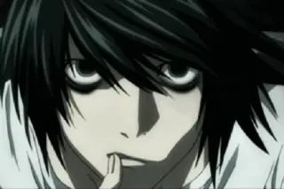 🤔 L Death Note L, Death Note, Anime, Detective, Manga, Personaje whatsapp sticker