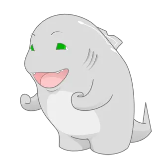 😊 Мультфильм, Акула, Животное, Рыба, Милый, Веселый, Персонаж telegram sticker