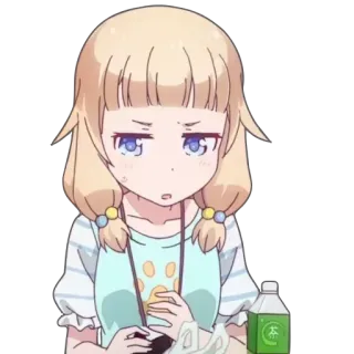 😒 Anime, Sticker, Desenho animado, Menina, Fofo, Expressão telegram sticker