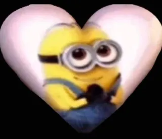 ❣️ Minion Minion, Herz, Cartoon, lustig, süß telegram sticker
