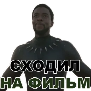 👍 Black Panther СХОДИЛ
НА ФИЛЬМ Black Panther, Marvel, Superhero, Film, Chadwick Boseman telegram sticker