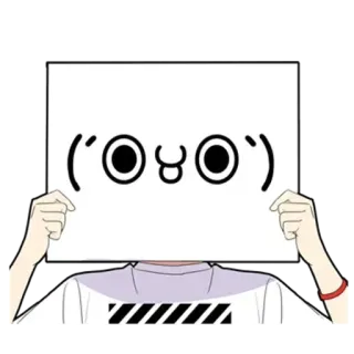 😯 일러스트, 얼굴, 이모지, 캐릭터, 사람 telegram sticker