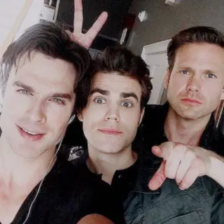 🔥 selfie, men, friends, pose, people telegram sticker