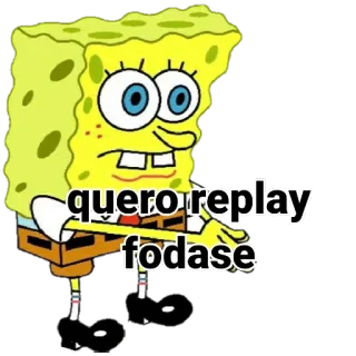 ▶ SpongeBob quero replay fodase SpongeBob, cartoon, funny, meme, offensive telegram sticker