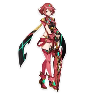 👧 Pyra Xenoblade Chronicles 2 anime, video game, character, pyra, xenoblade chronicles 2 telegram sticker