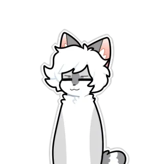 😑 gato, furry, anime telegram sticker