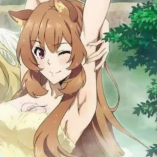 😉 Raphtalia The Rising of the Shield Hero Anime, Raphtalia, Shield Hero, Fantasy, Avventura, Carino telegram sticker