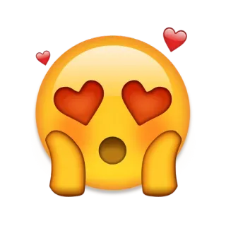 😍 Emoji, Amor, Olhos de coração, Dia dos Namorados, Romântico, Afetuoso telegram sticker