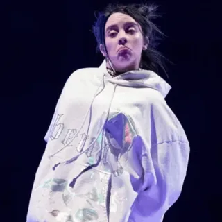 🕸 Billie Eilish 歌手, ミュージシャン, ポップ, パーカー, 若い telegram sticker