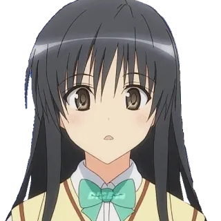 😦 anime, girl, school uniform, cartoon, character telegram sticker