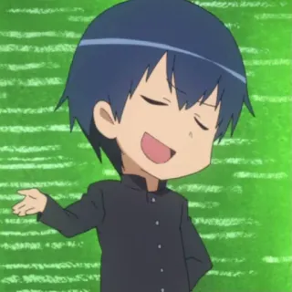 💙 anime, cute, boy, school uniform, chibi telegram sticker