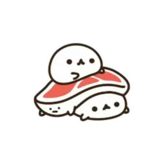 🍥 uroczy, kawaii, mochi, stos, deser, przekąska telegram sticker