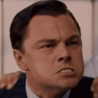 👹 leonardo dicaprio, meme, gracioso, reacción, incómodo, expresión, retrato telegram sticker