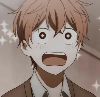 ⛓ anime, character, cartoon, excited, surprised whatsapp sticker
