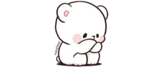🙁 bear, cute, cartoon, kawaii, sticker telegram sticker