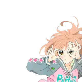 🤓 PARADISE anime, cartoon, girl, character, illustration, paradise whatsapp sticker