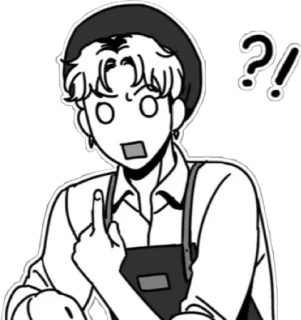 😳 dedo do meio, ofensivo, desenho animado, gesto, surpresa, chocado telegram sticker