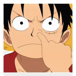 🤨 Luffy One Piece anime, cartoon, Luffy, One Piece telegram sticker
