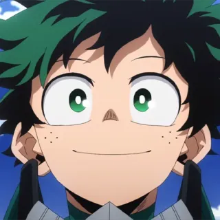 🥦 Izuku Midoriya My Hero Academia anime, character, fanart, my hero academia, deku, izuku midoriya, hero telegram sticker