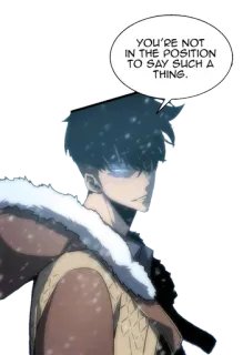 😤 YOU'RE NOT IN THE POSITION TO SAY SUCH A THING. Manhwa, Sprechblase, Winter, Schnee, Kälte whatsapp sticker