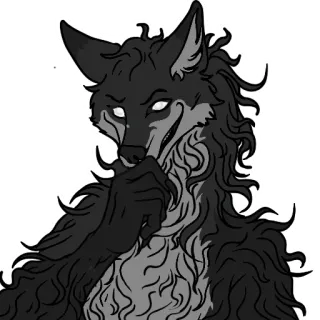 😏 wolf, werewolf, monster, creature, fantasy, animal, furry telegram sticker