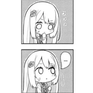 🤔 ... Manga, Anime, Kawaii, Lindo, Expresión, Cómic, Personaje telegram sticker