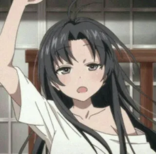 😦 anime, girl, cartoon, character, portrait, woman telegram sticker