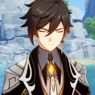 💰 Zhongli Genshin Impact Anime, Video game, Genshin Impact, Zhongli, Karakter telegram sticker