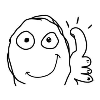 👍 Meme, Pouce levé, Positif, Approbation, Internet whatsapp sticker