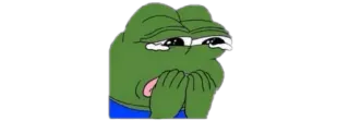 ☘ Pepe the Frog Pepe, triste, chorando, sapo, meme, feelsbadman telegram sticker