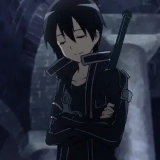 😌 Kirito Sword Art Online Anime, Spada, Videogioco, Personaggio, Manga, Fantasy, Kirito telegram sticker