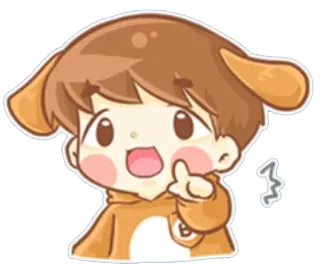 😳 การ์ตูน, น่ารัก, อนิเมะ, คาวาอิ, เด็กผู้ชาย, สติกเกอร์ telegram sticker
