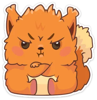 😠 동물, 다람쥐, 화난, 만화, 귀여운 telegram sticker