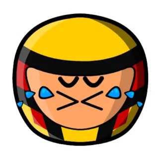 😭 悲しい, 泣く, 絵文字, ヘルメット, 涙 telegram sticker