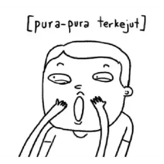 😱 [pura-pura terkejut] Desenho animado, Chocado, Surpreso, Expressão, Reação whatsapp sticker