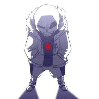 ☁️ Sans Undertale squelette, monstre, jeu vidéo, undertale, personnage telegram sticker