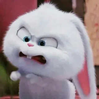 🐰 Snowball The Secret Life of Pets Hase, Kaninchen, wütend, Tier, Haustier, süß whatsapp sticker