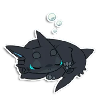 😴 stiker, imut, binatang, tidur, kawaii whatsapp sticker