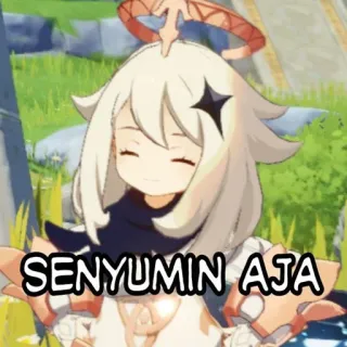 🙂 Paimon Genshin Impact SENYUMIN AJA sourire, paimon, genshin impact, jeu, personnage telegram sticker