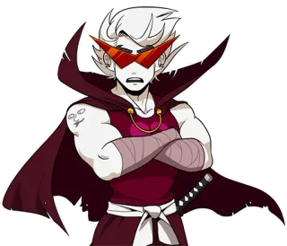 😐 Dirk Strider Homestuck Dirk Strider, Homestuck, Anime, Kreskówka, Miecz, Peleryna, Okulary przeciwsłoneczne telegram sticker
