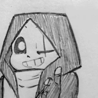 ☝ Sans Undertale skeleton, winking, hoodie, game, cute telegram sticker