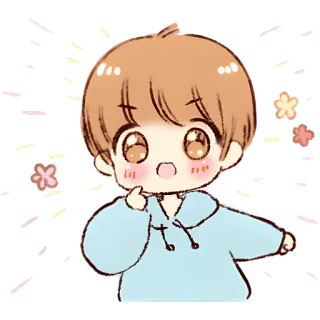 😳 Chibi, Anime, Dễ thương, Hoạt hình, Kawaii, Manga, Con trai whatsapp sticker