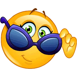 👓 Emoji, Smiley, Sonnenbrille, Cool, Zwinkern, Gesicht telegram sticker