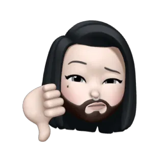 ☠️ Tidak suka, Jempol ke bawah, Meme, Stiker, Emoji, Avatar whatsapp sticker