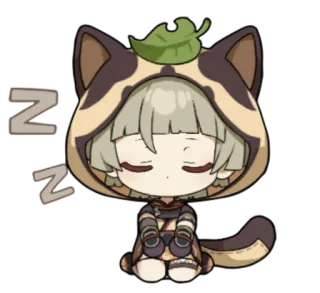 🌱 ZZZ sleepy, cute, kawaii, cartoon, anime, sticker, sleeping telegram sticker