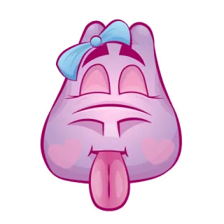 😝 Emoji, Kartun, Stiker, Lucu, Lidah, Konyol whatsapp sticker