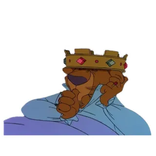 🦁 Prince John Robin Hood cartoon, animal, crown, disney, prince john, robin hood whatsapp sticker
