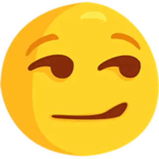 😏 Emoji, Uśmieszek, Chytry, Wyraz twarzy, Żółty telegram sticker